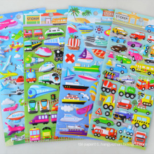 Design Customized Transportation Decorative Puffy Foam Sticker Sheet